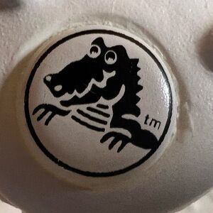 CROCS White and Black Logo Detail